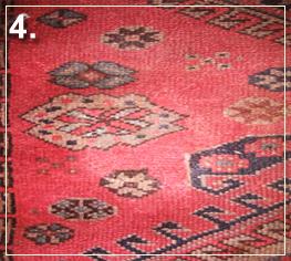 rug repair: rug hole recovery step of repairing - step 4