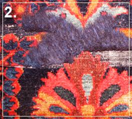 rug repair: rug moth proofing step of repairing - step 2