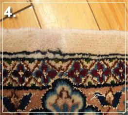 rug repair: reweaving step of rug repairing - step 4