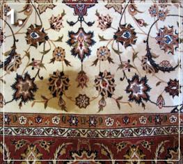 Cleaning Wool Rug in toronto - Cleaning Area Rug in Toronto: Tea Stain - Before