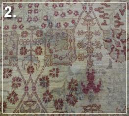 Cleaning Wool Rug in toronto - Cleaning Area Rug in Toronto: Wine Stain2 - During