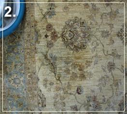 Cleaning Wool Rug in toronto - Cleaning Area Rug in Toronto: Wine Stain1 - During